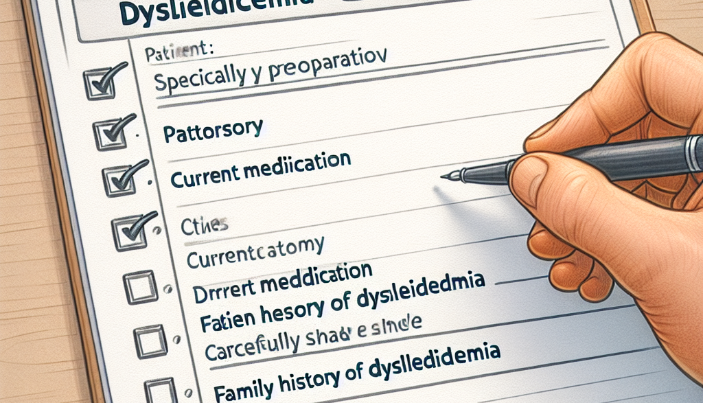 Liste de contrôle pour préparer une consultation avec un médecin spécialisé dans la dyslipidémie