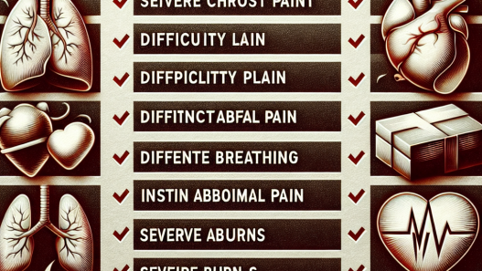 Signes nécessitant des soins médicaux immédiats : liste de contrôle